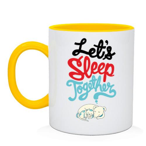 Чашка з написом Let`s sleep together
